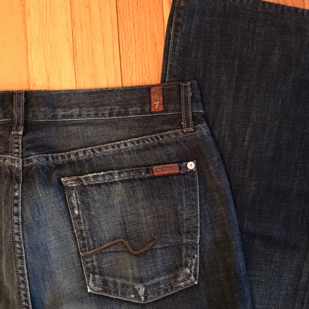 7 for All Mankind Dark Wash Slim Bootcut Denim - Picture 5 of 7